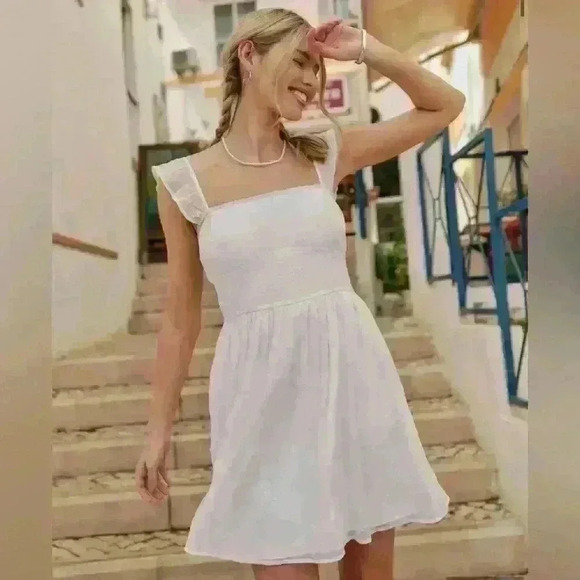 NWT Hollister Saidie Chiffon Flutter sleeve mini dress XXL - Picture 2 of 8